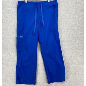 Peaches Sport Scrub Pants Womens Blue Small Bottoms Nurse Medical Uniform Vet